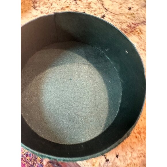 VTG poinsettia Velvet Embroidered Christmas Box Sequin Beads holiday table decor - Picture 11 of 12